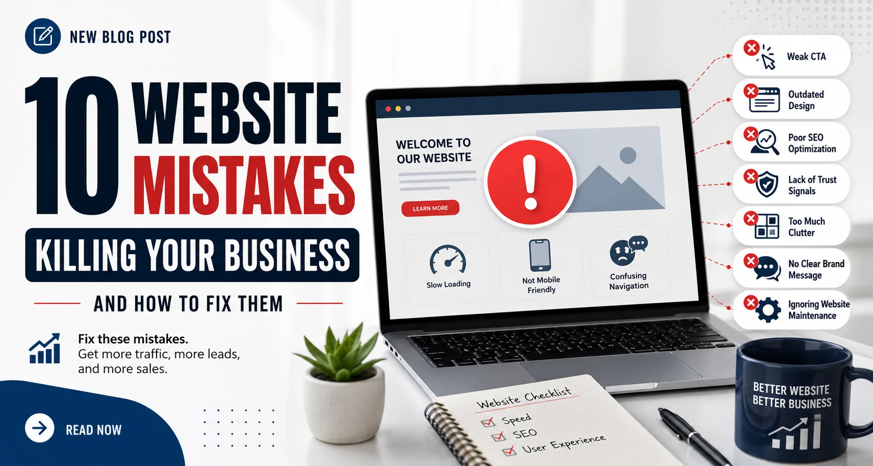 10 Website Mistakes Killing Your Business (And How to Fix Them)